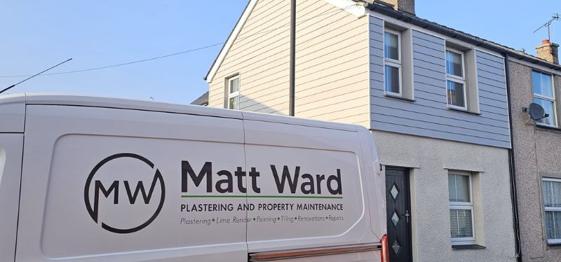 cedral cladding and pebble dash beaumaris project